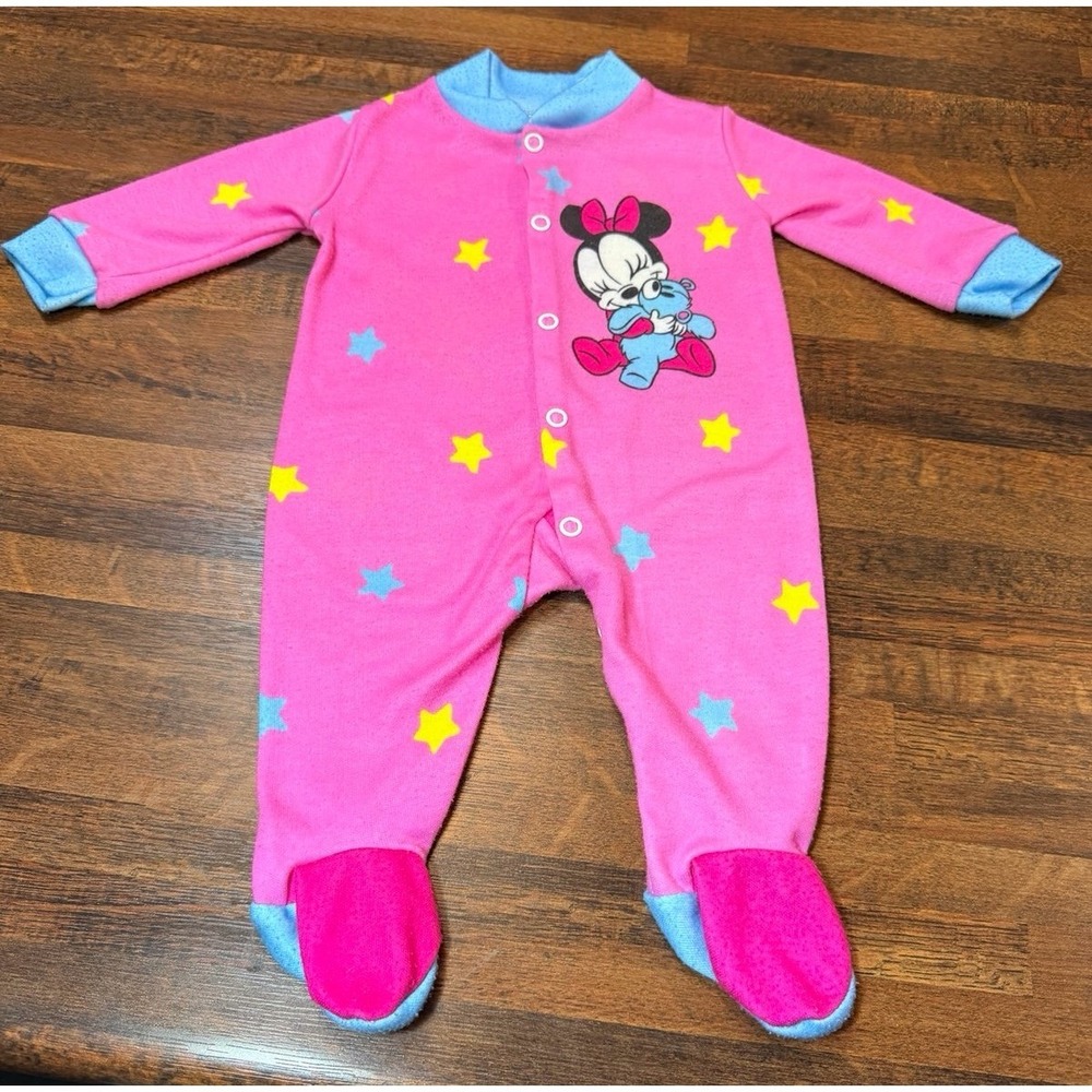 Vintage Minnie and Mickey Mouse infant sleeper. Rare 2 sided. Disney retro.